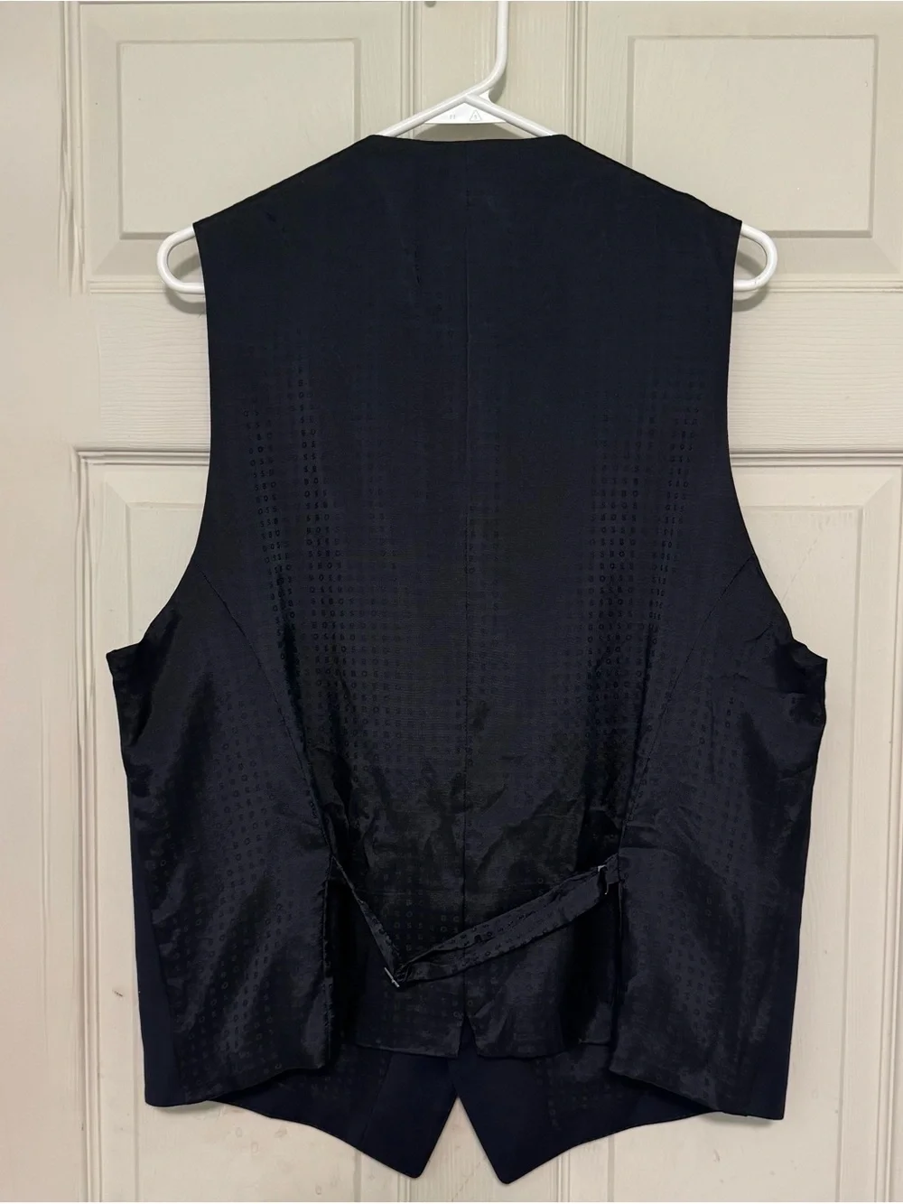 BOSS ONE HUGO BOSS Men’s Navy Jacquard Suit Vest Waistcoat 44R 25”